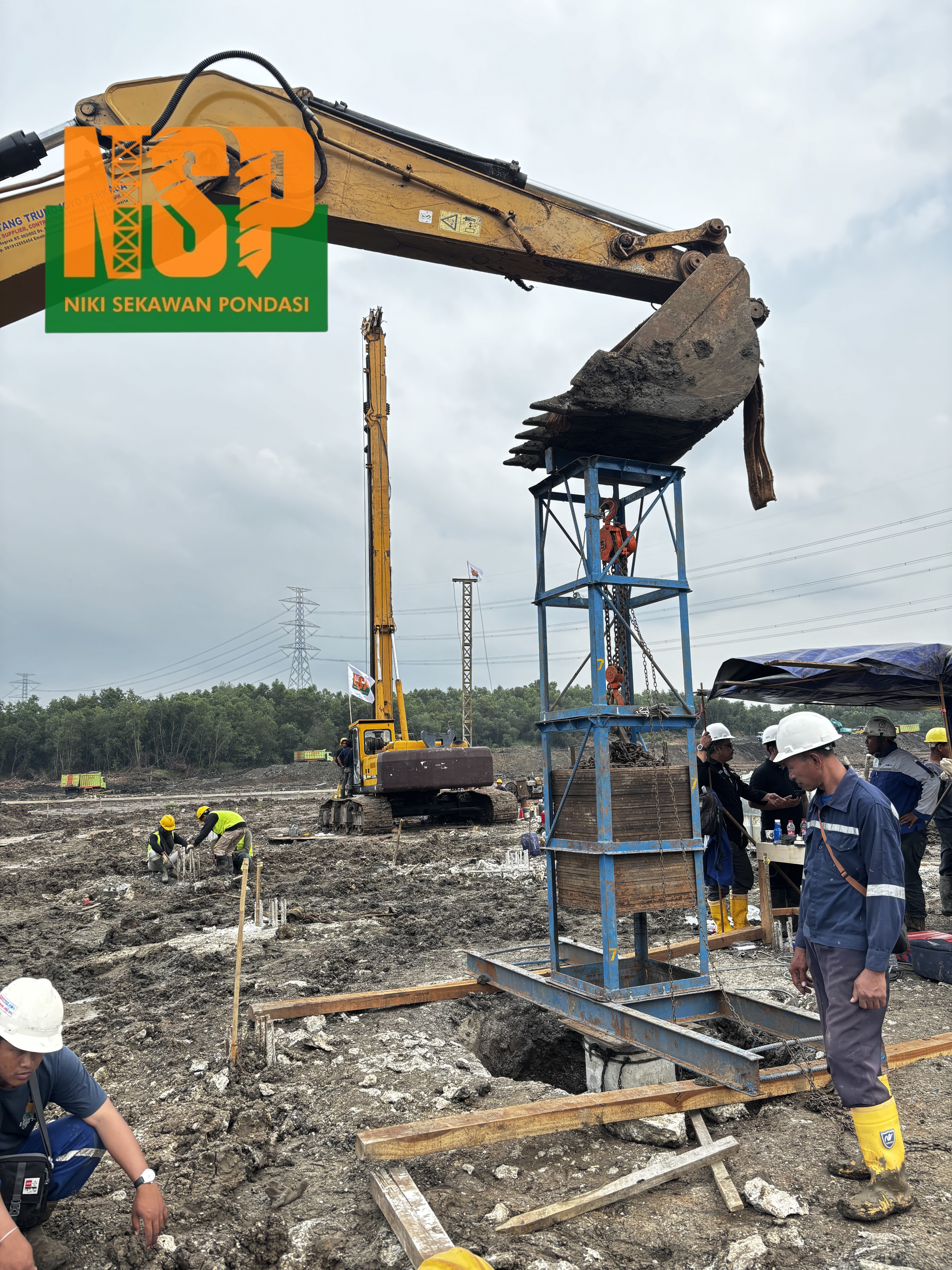 Pekerjaan pondasi Bore Pile Hydraulic